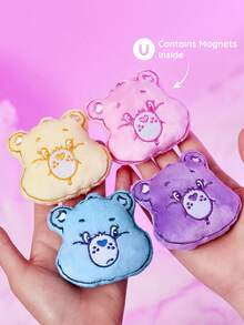 SHEIN X Care Bears 1/3pcs Cute Bear Shape Refrigerator Sticker, Pink/Purple/Blue, The Back Contains Magnets, Which Can Be Attached To The Refrigerator And Various Metals. - Multicolor - View 1