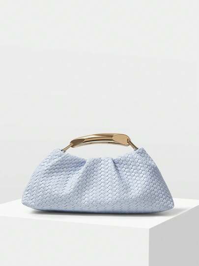 MOTF PREMIUM LADIES PU WOVEN EMBOSSED, FINE HARDWARE, HANDBAG