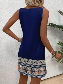 EMERY ROSE 女士休闲简约碎花连衣裙，适合夏季穿着 - 彩色 - 查看 3