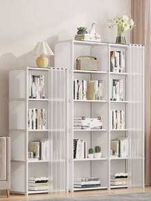 1 Small To Medium-Sized, Multi-Functional Cube Bookshelf/Wardrobe, 31.5 Inches Wide / 15.7 Inches Wide, Freestanding Display Floor-Standing Assembled Storage Shelf With Curtain, Bookshelf, Perfect For Bedroom Or Living Room Furniture, Ideal For Christmas Or Thanksgiving. - White - View 2