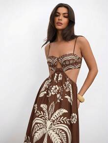 Aloruh Vestido bohemio de verano con tirantes finos, sin mangas y calado, ideal para vacaciones - Multicolor - Ver 7