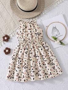 1件装 女童豹纹无袖连衣裙 夏季度假 - 彩色 - 查看 1