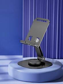 1PC Desktop Rotatable Foldable Adjustable Sturdy Stable Holder Stand For Tablet Phone Universal Hands Free Bracket Livecast Streaming Video Watching Office Cooking Home Portable - A - View 4