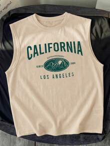 Manfinity Joysei Áo thun nam cổ tròn in chữ, kiểu dáng thường ngày, đa năng. - Màu Khaki - Xem 4