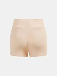 SHEIN Girlism 少女修身休闲圆领背心和骑行短裤多件套 - 深灰色 - 查看 6