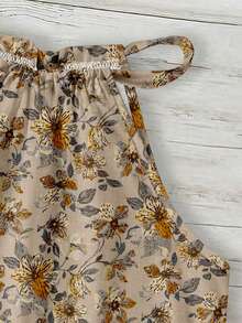 SHEIN LUNE 女士吊带背心，适合春夏穿着，碎花图案，女士度假装，妈妈背心 - 彩色 - 查看 3