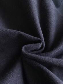 Souflis Souflis 女婴藏蓝色运动休闲针织拼接连衣裙，不对称撞色设计，适合夏季玩耍、居家、度假穿着，甜美可爱 - 寶藍色 - 查看 5