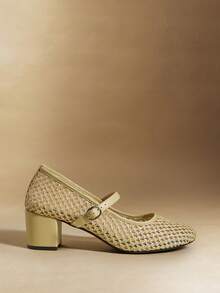 Rosivie Strap Thick Heel Mary Jane Shoes For Women - Khaki - View 2