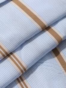 Dazy Kids Tween Boy Striped Short Sleeve Single-Breasted Top And Long Pants Pajama Set - Blue - View 6