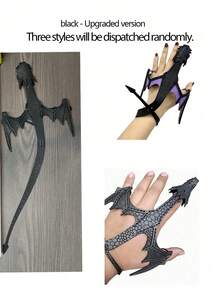 1 Piece Fashion Adjustable Dragon Cuff Bracelet, Retro Faux Leather Dragon Wrap Wrist Strap, Cosplay Fashion Accessory Gift For Men And Women, Great Christmas Gift, Birthday Gift, Creative Men's Bracelet, Hot Faux Leather Dragon Glove Gift, Braided Retro Bracelet Wristband, Adjustable Hand Dragon Mittens For Men, Valentine's Day, Mardi Gras - Multicolor - View 2