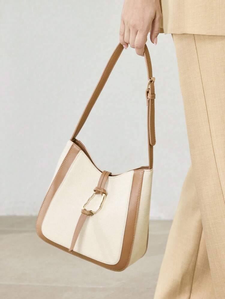 WOMEN'S SHOULDER BAG, SIMPLE COMMUTER BUCKET TOTE BAG