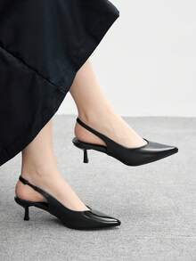 CUCCOO BIZCHIC Women's Pointed Toe Fashionable High Heels, Versatile For Daily Wear - Black - View 1