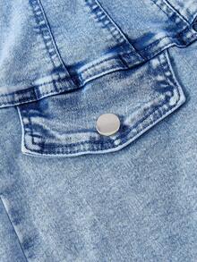 Sweetra Women's Halter Tie Button Jumpsuit, Fashionable For Dates And Parties - Blue - View 3