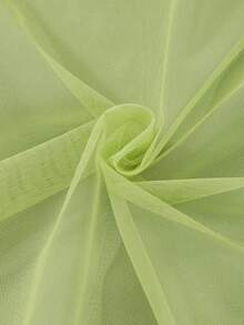 Elegant Fashion Ruffled Pearl Decor Mesh Girls Dress - Green - View 6