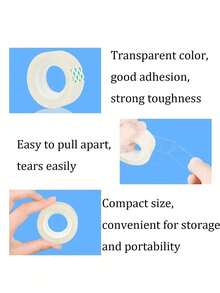 Transparent Stationery Tape, Small Size Tape, Floral Pattern Tape. This Is An Office And Student Stationery Tape, Suitable For Office And School Use. - Multicolor - View 9