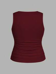 SHEIN LUNE 2件装休闲简约大码女式夏季背心上衣女式吊带衫 - 彩色 - 查看 3