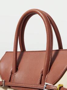 MOTF PREMIUM WOMEN HANDBAG - white brown - View 6