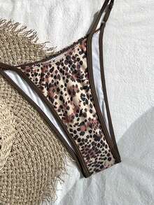 Bonvoyette Áo tắm hai dây họa tiết da báo dành cho nữ, bộ bikini gợi cảm thời trang tôn lên đường cong cơ thể. - Nhiều màu - Xem 6