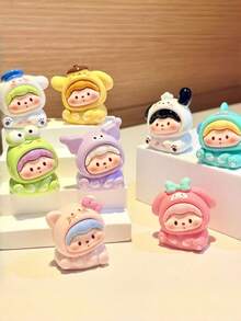 POKOJA LAND 1/4/8 Pcs Mini Resin DIY Blind Box Multicolor Random Designs Creative Craft Kit For Adults Party Favors Collection Decoration Surprise Unboxing Art Project Stress Relief Fun Activity - Multicolor 1 - View 4