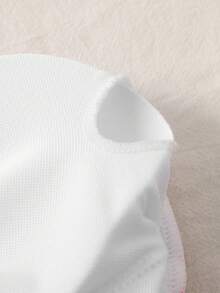 SHEIN 少女可爱粉色碎花格纹樱桃印花连体泳衣，沙滩度假 - 粉色 - 查看 6