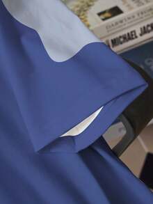 Manfinity Joysei 男女通用撞色印花休闲圆领T恤 - 彩色 - 查看 4