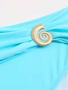 Swim Oasis 3pcs Women's High-End Detachable Strap Mesh Swimwear Set, Summer - Multicolor - View 4