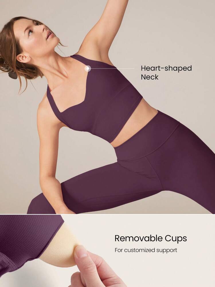 FeatherFit™ See You Around Halter Backless Sports Bra Light Support Low Impact Yoga Pilates
