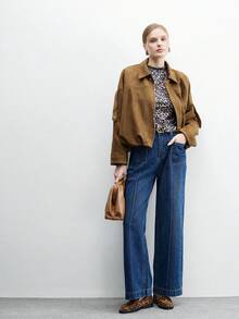 CUCCOO BIZCHIC 时尚棕色豹纹绒面革女鞋，舒适通勤平底乐福鞋，适合户外度假、购物、工作、日常穿着，百搭女鞋 - 吊墜豹紋 - 查看 10