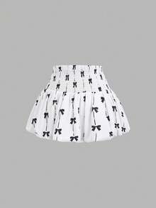 Pariaura Chân váy phồng nữ thanh lịch in nơ, kiểu dáng tối giản, phù hợp cho kỳ nghỉ, lễ hội âm nhạc, tiệc tùng, hẹn hò thường ngày và các dịp khác. - trắng - Xem 2