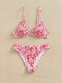 Swim Mod Bộ bikini mùa hè họa tiết hoa nhí gợi cảm dành cho nữ, bộ đồ bơi nữ, bikini cho nữ, bộ đồ bơi nữ, đồ tắm cho nữ, trang phục đi biển mùa hè cho nữ, đồ bơi - Nhiều màu - Xem 3