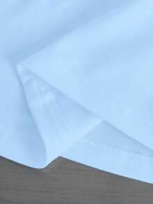 Tween Girl Vacation Casual Shell Print T-Shirt - Baby Blue - View 6