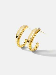 MOTF PREMIUM Pendientes de metal con pre-baño de oro - Amarillo Oro - Ver 6