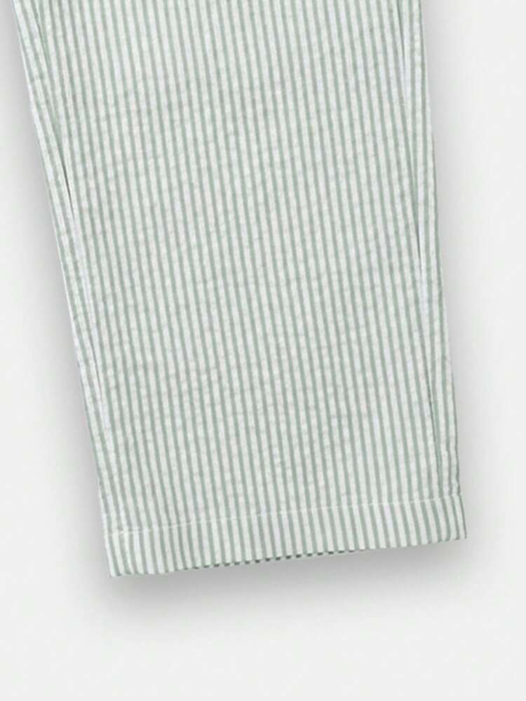 Graffiti Teal Tee With Striped Pants