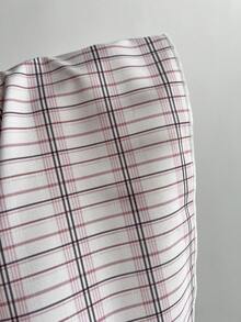 Elamini 女士褶皱蝴蝶结装饰露背吊带背心 - 粉色 - 查看 7