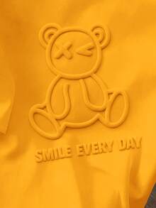 Manfinity Joysei Standard Size Yellow Men's White Crew Neck T-Shirt ( Fabric) - Yellow - View 2