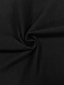 Lumivelle 女士时尚透视网纱立领连体衣带帽袖 - 黑色 - 查看 12