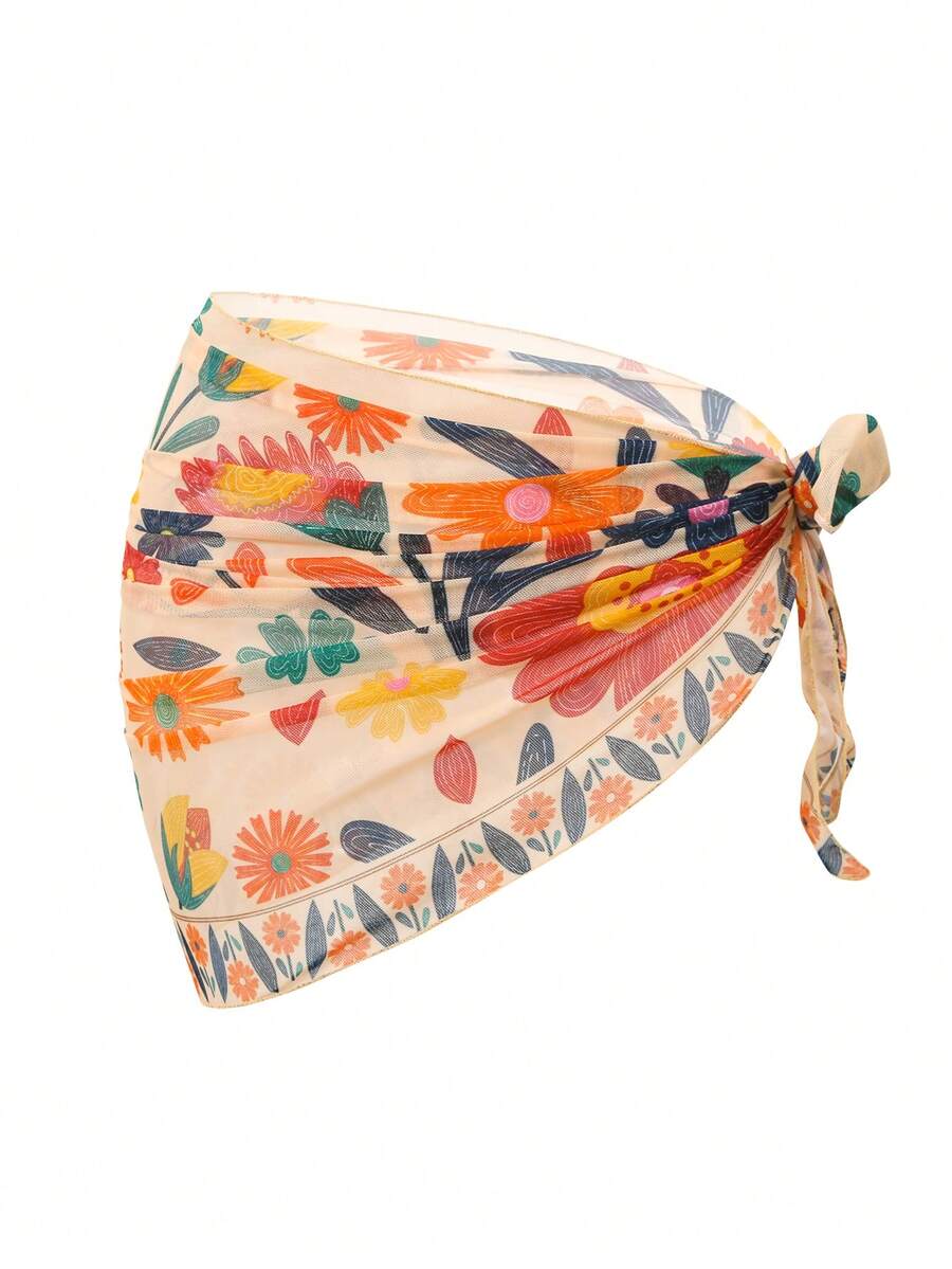 Swim Vcay 渐变网纱系带罩裙，夏季 - 彩色 - 查看 1