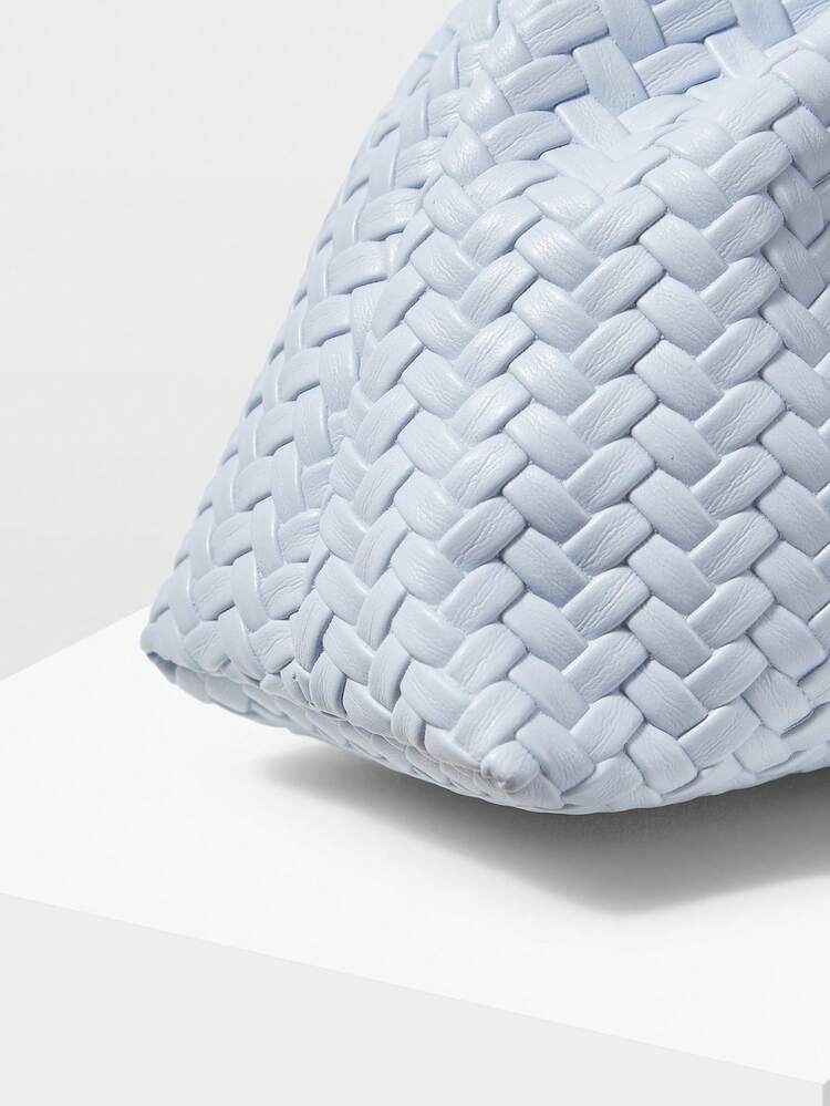 LADIES PU WOVEN EMBOSSED, FINE HARDWARE, HANDBAG