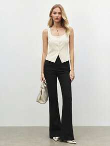 BizChic 黑色西装马甲，百搭实用，适合办公室、正式场合、优雅都市通勤、休闲场合，以及充满浪漫90年代复古风情的场合，例如派对、毕业典礼、婚礼宾客、伴娘、主持人、外出、社交活动、音乐会、毕业典礼、早午餐、机场等。 - 白色 - 查看 2