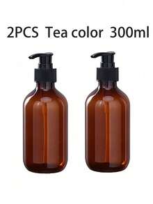 300ml/500ml Pressure Pump Bottle, Reusable Transparent Plastic Container, Used For Shampoo, Lotion And Travel - Multicolor - View 14