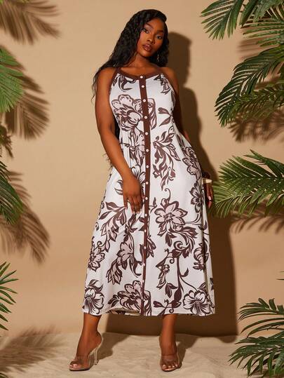 Radiana Plus Size Women's Spring/Summer Casual Elegant Print Color Block Dress, Suitable For Everyday Wear, Music Festival, Versatile, Coachella, BOHO, Bohemian, Outing, Resort, Beach Vacation, Holiday, Seaside, Western Wear, Concert, Carnival Party, Richly Layered, Date Night, Ibiza, Nashville, Break, Modest, Chic, Club, Cute, Casual, Shopping, Streetwear, Going Out, Easy To Match & Looks Slim, Accent Your Body, Flatter The Figure