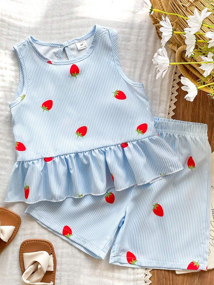 Souflis Souflis Bộ đồ hai mảnh cho bé gái gồm áo tank top cổ tròn không tay màu trơn và quần short rộng màu trơn, bộ đồ hai mảnh mùa hè cho bé gái, bộ đồ hai mảnh in hình dâu tây, quần áo mùa hè cho bé gái, bộ đồ dâu tây cho trẻ em, bộ đồ hai mảnh mùa hè cho trẻ em, bộ đồ dâu tây cho trẻ em, bộ đồ hai mảnh phong cách preppy mùa hè, bộ đồ bohemian mùa hè đồng bộ, bộ quần short dâu tây, bộ đồ đồng bộ cho trẻ em, bộ đồ phối hợp mùa hè cho bé gái, bộ đồ dâu tây hai mảnh cho trẻ em, quần áo mùa hè cho bé gái.