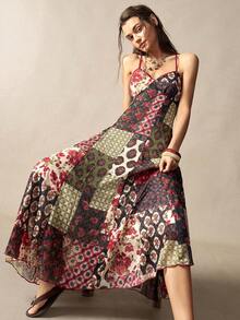 Bohemela Women's Long Strap Dress, Suitable For Spring/Summer Vacation - Multicolor - View 2