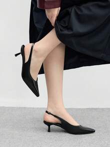 CUCCOO BIZCHIC Women's Pointed Toe Fashionable High Heels, Versatile For Daily Wear - Black - View 3