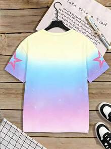 Sparklyn 少女团体图案印花短袖T恤，休闲舒适，适合春夏穿着，时尚百搭，是户外活动、野餐、街头摄影、居家、上学、节日庆典、送礼的理想之选。 - 彩色 - 查看 2