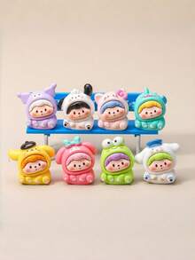 POKOJA LAND 1/4/8 Pcs Mini Resin DIY Blind Box Multicolor Random Designs Creative Craft Kit For Adults Party Favors Collection Decoration Surprise Unboxing Art Project Stress Relief Fun Activity - Multicolor 1 - View 2