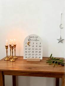 1PC 2D Flat Design Ramadan Countdown Calendar Arabic English For Home Mosque Islamic Center Desktop Decor Ramadan Gift Decoration - Ramadan Countdown Decorations - View 4