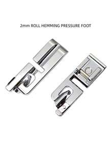 4Pcs/Set Stainless Steel Hemming Foot Set, Sewing Machine Accessories, Including 2mm, 3Mm, 4Mm, 6Mm Sewing Hemming Foot Set For Household Multifunctional Sewing Machines, Fine Needle, Sewing Tools, Home Essentials Christmas For Holiday Gift Giving,Decorations - silver - View 5