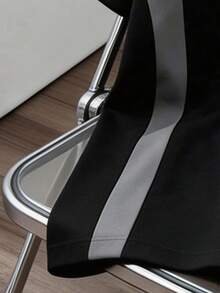 Manfinity Joysei Men's Round Neck Short Sleeve Colorblock Print T-Shirt, Suitable For Spring And Summer - Black - View 4