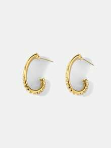 MOTF PREMIUM Pendientes de metal con pre-baño de oro - Amarillo Oro - Ver 8